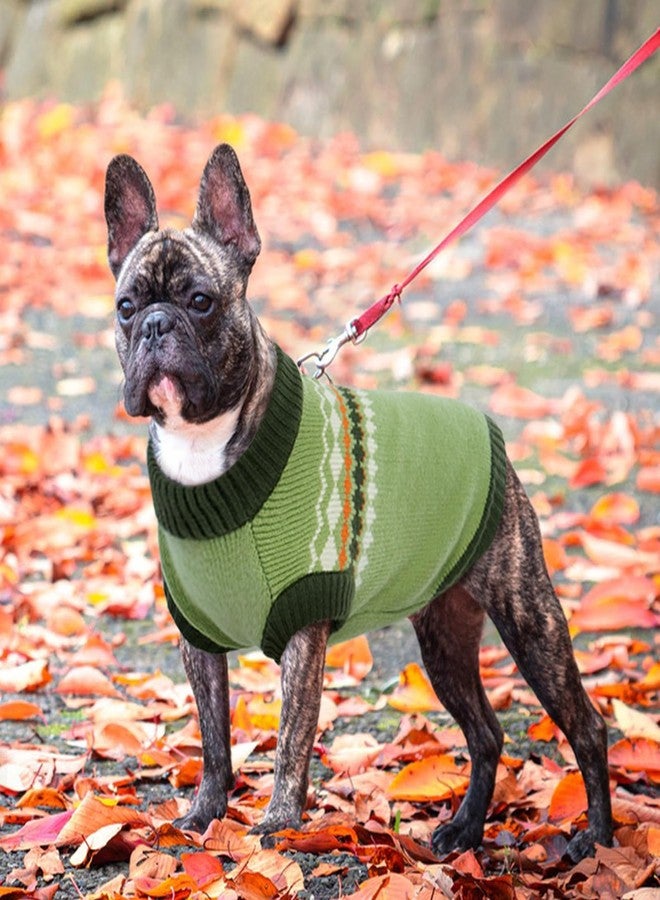 Kuoser Dog Sweater, Dog Sweaters for Medium Dogs Girl Boy, Christmas Dogs Sweater Knitwear, Warm Pet Pullover Sweatshirt Doggie Winter Clothes Apparel for French Bulldog, Boston Terrier, Green M - Image 5
